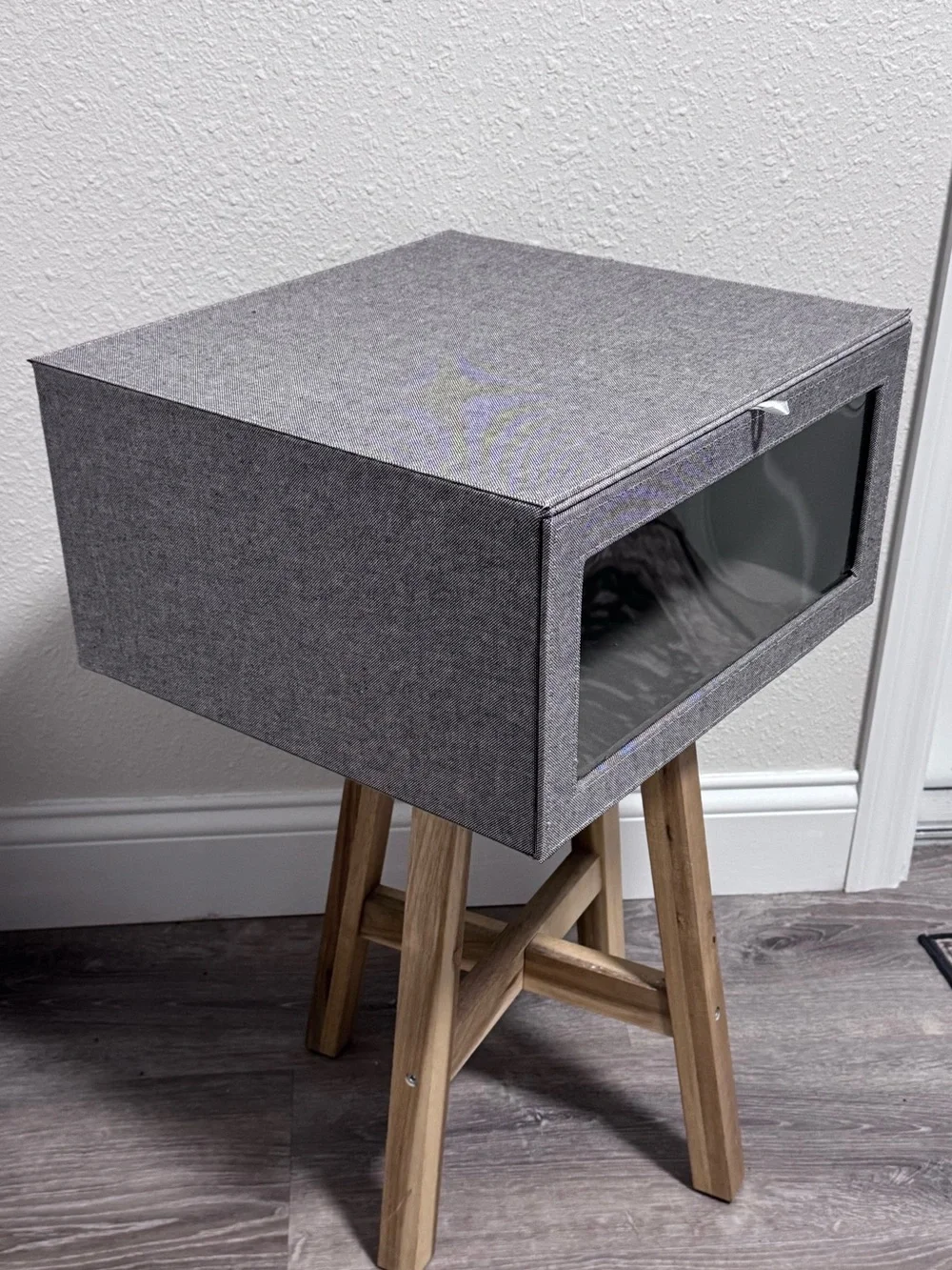 Cambridge Drop-Front Sweater Box in Grey - The Container Store EUC